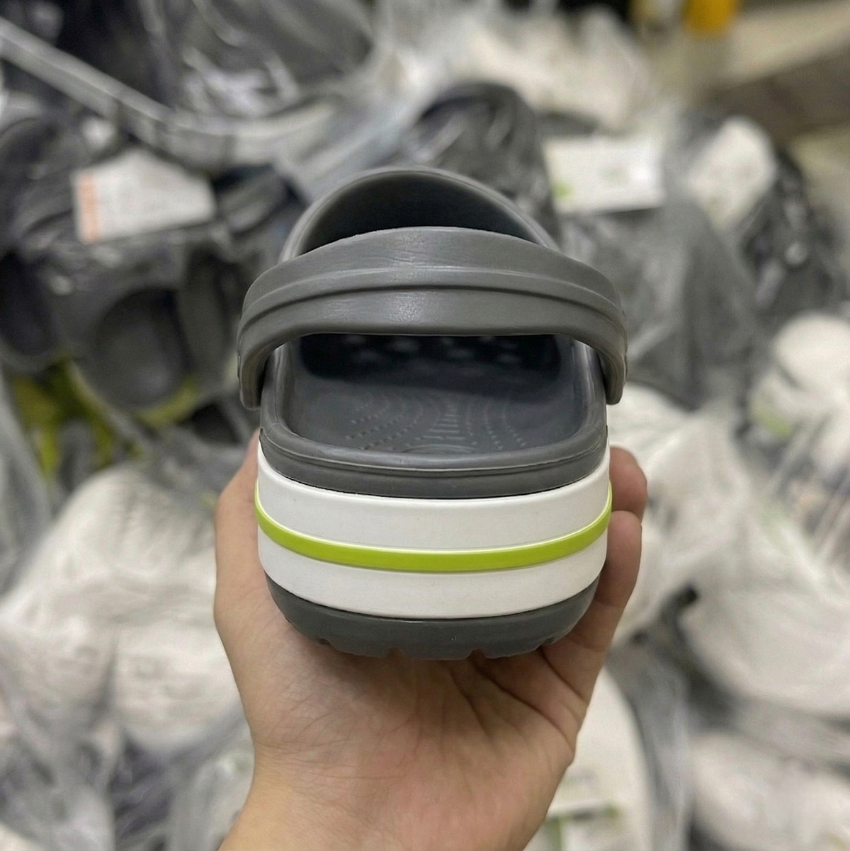Crocs Bayaband clogs (Grey/Lime)