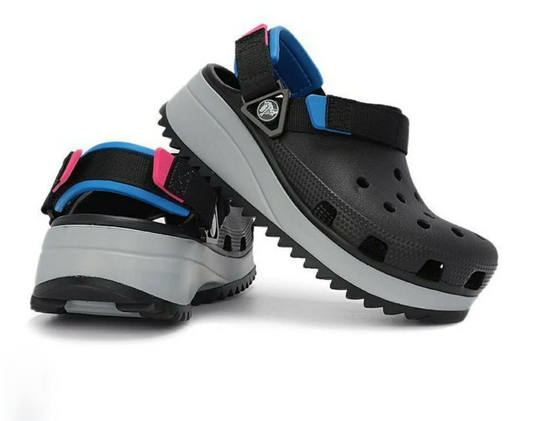 Crocs Classic Hiker Clogs (Black/Blue)
