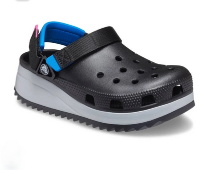 Crocs Classic Hiker Clogs (Black/Blue)