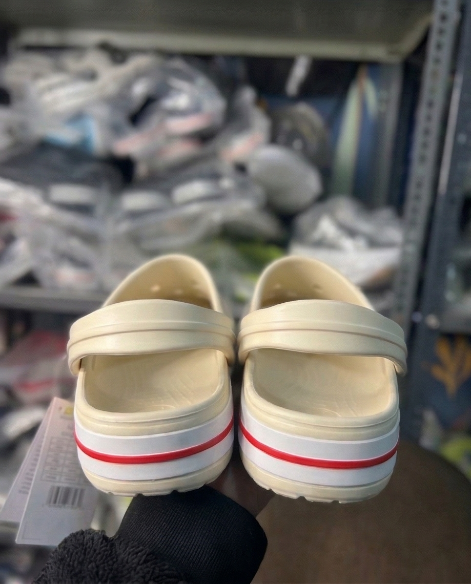 Crocs Bayaband clogs (Cream-Red)